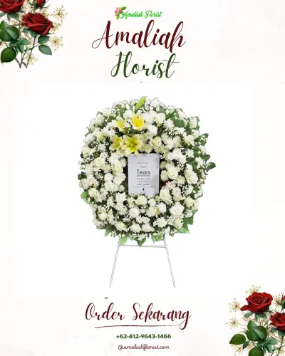 Krans Bunga Duka Cita di Karanganom